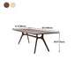 Rectangle Wood Dining Table Pine Solid Wood Table Modern with Trestle Base Clearhalo ' dining_table' 'Dining Tables & Seating' 'Dining Tables' 'Furniture' 'furniture_dining_table' 'Kitchen & Dining Furniture' 'kitchen&dining_furn' 'kitchen' 'kitchen_dining_table' 4343020