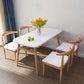 Industrial MDF Standard Dining Table Rectangle Kitchen Dining Table with 4 Legs White 47.2"L x 23.6"W x 29.5"H Without Chairs Clearhalo ' dining_table' 'Dining Tables & Seating' 'Dining Tables' 'furn' 'furn_dining_table' 'Furniture' 'furniture_dining_table' 'Kitchen & Dining Furniture' 'kitchen&dining_furn' 'kitchen' 'kitchen_dining_table' 4343025