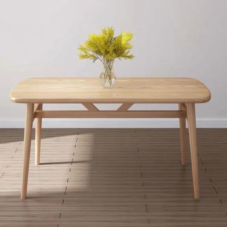 Industrial MDF Standard Dining Table Rectangle Kitchen Dining Table with 4 Legs Natural 47.2"L x 31.5"W x 29.5"H Without Chairs Clearhalo ' dining_table' 'Dining Tables & Seating' 'Dining Tables' 'furn' 'furn_dining_table' 'Furniture' 'furniture_dining_table' 'Kitchen & Dining Furniture' 'kitchen&dining_furn' 'kitchen' 'kitchen_dining_table' 4343026