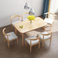 Industrial MDF Standard Dining Table Rectangle Kitchen Dining Table with 4 Legs Natural 55.1"L x 31.5"W x 29.5"H Without Chairs Clearhalo ' dining_table' 'Dining Tables & Seating' 'Dining Tables' 'furn' 'furn_dining_table' 'Furniture' 'furniture_dining_table' 'Kitchen & Dining Furniture' 'kitchen&dining_furn' 'kitchen' 'kitchen_dining_table' 4343029
