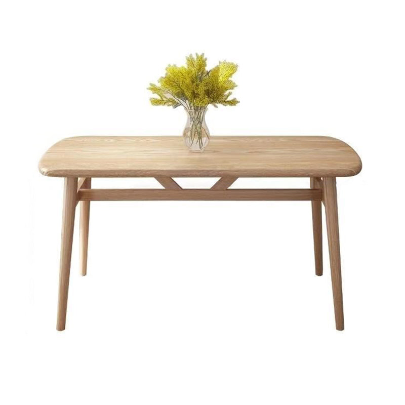 Industrial MDF Standard Dining Table Rectangle Kitchen Dining Table with 4 Legs Natural 47.2"L x 23.6"W x 29.5"H Without Chairs Clearhalo ' dining_table' 'Dining Tables & Seating' 'Dining Tables' 'furn' 'furn_dining_table' 'Furniture' 'furniture_dining_table' 'Kitchen & Dining Furniture' 'kitchen&dining_furn' 'kitchen' 'kitchen_dining_table' 4343031
