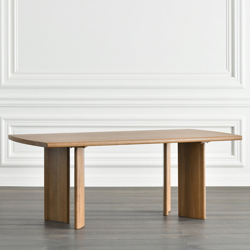 Rectangle Modern Dining Table Solid Wood Fixed Table with 4 Legs 78.7"L x 31.5"W x 29.5"H Clearhalo ' dining_table' 'Dining Tables & Seating' 'Dining Tables' 'Furniture' 'furniture_dining_table' 'Kitchen & Dining Furniture' 'kitchen&dining_furn' 'kitchen' 'kitchen_dining_table' 4343049