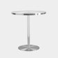 Tulip Base Industrial Dining Table Silver Stainless Steel Fixed Table Round Clear Clearhalo ' dining_table' 'Dining Tables & Seating' 'Dining Tables' 'furn' 'furn_dining_table' 'Furniture' 'furniture_dining_table' 'Kitchen & Dining Furniture' 'kitchen&dining_furn' 'kitchen' 'kitchen_dining_table' 4343075