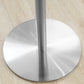 Tulip Base Industrial Dining Table Silver Stainless Steel Fixed Table Clearhalo ' dining_table' 'Dining Tables & Seating' 'Dining Tables' 'furn' 'furn_dining_table' 'Furniture' 'furniture_dining_table' 'Kitchen & Dining Furniture' 'kitchen&dining_furn' 'kitchen' 'kitchen_dining_table' 4343084