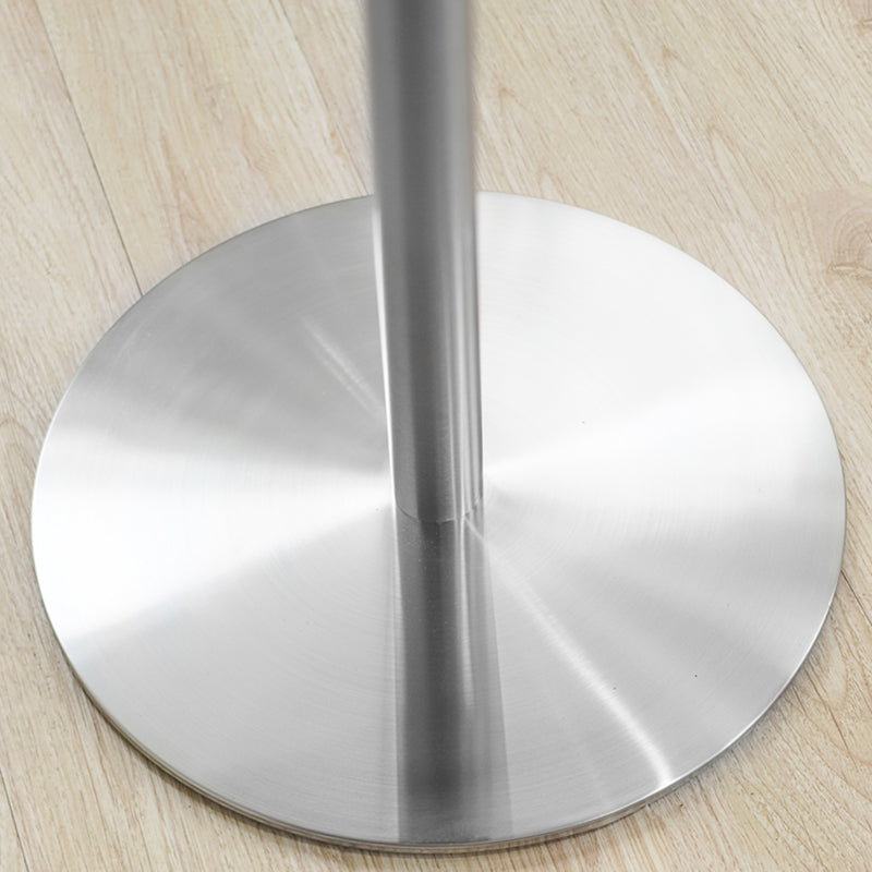Tulip Base Industrial Dining Table Silver Stainless Steel Fixed Table Clearhalo ' dining_table' 'Dining Tables & Seating' 'Dining Tables' 'furn' 'furn_dining_table' 'Furniture' 'furniture_dining_table' 'Kitchen & Dining Furniture' 'kitchen&dining_furn' 'kitchen' 'kitchen_dining_table' 4343084