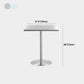 Tulip Base Industrial Dining Table Silver Stainless Steel Fixed Table Clearhalo ' dining_table' 'Dining Tables & Seating' 'Dining Tables' 'furn' 'furn_dining_table' 'Furniture' 'furniture_dining_table' 'Kitchen & Dining Furniture' 'kitchen&dining_furn' 'kitchen' 'kitchen_dining_table' 4343092