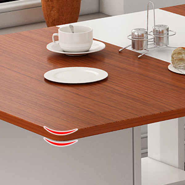 Mid-Century Modern Dining Table Rectangle Drop-Leaf Dining Table for Home Use Clearhalo ' dining_table' 'Dining Tables & Seating' 'Dining Tables' 'furn' 'furn_dining_table' 'Furniture' 'furniture_dining_table' 'Kitchen & Dining Furniture' 'kitchen&dining_furn' 'kitchen' 'kitchen_dining_table' 4343102