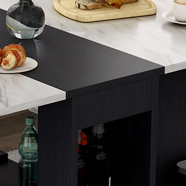 Mid-Century Modern Dining Table Rectangle Drop-Leaf Dining Table for Home Use Clearhalo ' dining_table' 'Dining Tables & Seating' 'Dining Tables' 'furn' 'furn_dining_table' 'Furniture' 'furniture_dining_table' 'Kitchen & Dining Furniture' 'kitchen&dining_furn' 'kitchen' 'kitchen_dining_table' 4343103