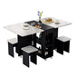 Mid-Century Modern Dining Table Rectangle Drop-Leaf Dining Table for Home Use Clearhalo ' dining_table' 'Dining Tables & Seating' 'Dining Tables' 'furn' 'furn_dining_table' 'Furniture' 'furniture_dining_table' 'Kitchen & Dining Furniture' 'kitchen&dining_furn' 'kitchen' 'kitchen_dining_table' 4343105