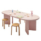 Modern Style Dining Table Oval Solid Wood Dining Table with Double Pedestal Base Clearhalo ' dining_table' 'Dining Tables & Seating' 'Dining Tables' 'furn' 'furn_dining_table' 'Furniture' 'furniture_dining_table' 'Kitchen & Dining Furniture' 'kitchen&dining_furn' 'kitchen' 'kitchen_dining_table' 4343120