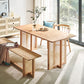 Rectangle Brown Dining Table Solid Wood Dining Table with Double Pedestal Base 63"L x 31.5"W x 29.5"H Without Chairs Clearhalo ' dining_table' 'Dining Tables & Seating' 'Dining Tables' 'furn' 'furn_dining_table' 'Furniture' 'furniture_dining_table' 'Kitchen & Dining Furniture' 'kitchen&dining_furn' 'kitchen' 'kitchen_dining_table' 4343146
