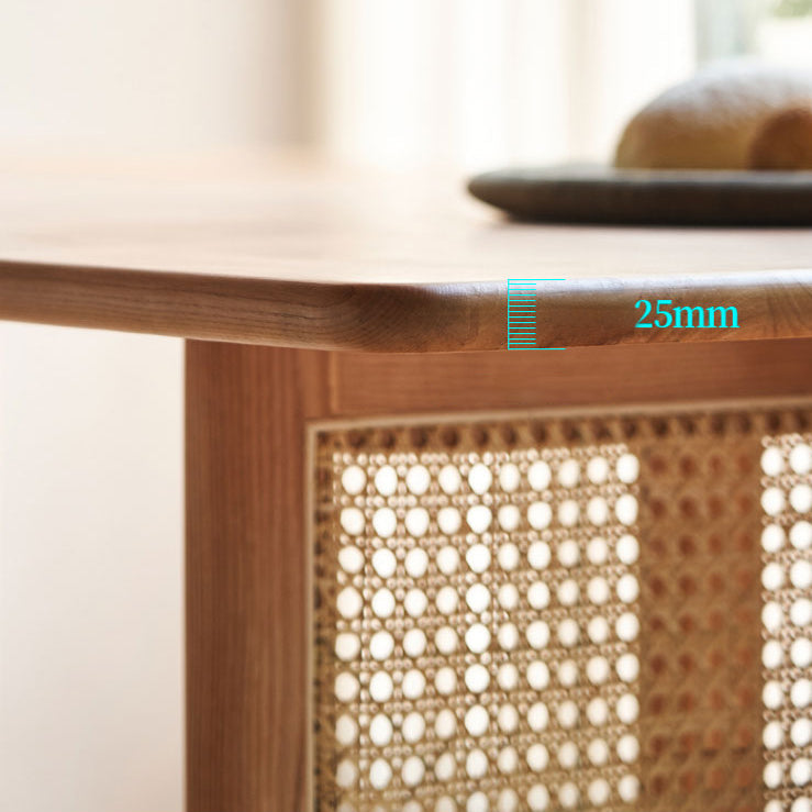 Rectangle Brown Dining Table Solid Wood Dining Table with Double Pedestal Base Clearhalo ' dining_table' 'Dining Tables & Seating' 'Dining Tables' 'furn' 'furn_dining_table' 'Furniture' 'furniture_dining_table' 'Kitchen & Dining Furniture' 'kitchen&dining_furn' 'kitchen' 'kitchen_dining_table' 4343153
