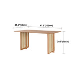 Rectangle Brown Dining Table Solid Wood Dining Table with Double Pedestal Base Clearhalo ' dining_table' 'Dining Tables & Seating' 'Dining Tables' 'furn' 'furn_dining_table' 'Furniture' 'furniture_dining_table' 'Kitchen & Dining Furniture' 'kitchen&dining_furn' 'kitchen' 'kitchen_dining_table' 4343156