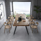 Rectangle 4 Legs Industrial Dining Table Solid Wood Fixed Dining Table 70.9"L x 27.6"W x 29.5"H Without Chairs Clearhalo ' dining_table' 'Dining Tables & Seating' 'Dining Tables' 'furn' 'furn_dining_table' 'Furniture' 'furniture_dining_table' 'Kitchen & Dining Furniture' 'kitchen&dining_furn' 'kitchen' 'kitchen_dining_table' 4343163