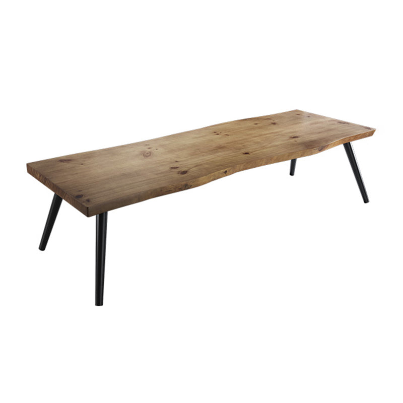 Rectangle 4 Legs Industrial Dining Table Solid Wood Fixed Dining Table Without Chairs Clearhalo ' dining_table' 'Dining Tables & Seating' 'Dining Tables' 'furn' 'furn_dining_table' 'Furniture' 'furniture_dining_table' 'Kitchen & Dining Furniture' 'kitchen&dining_furn' 'kitchen' 'kitchen_dining_table' 4343164