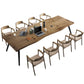 Rectangle 4 Legs Industrial Dining Table Solid Wood Fixed Dining Table Clearhalo ' dining_table' 'Dining Tables & Seating' 'Dining Tables' 'furn' 'furn_dining_table' 'Furniture' 'furniture_dining_table' 'Kitchen & Dining Furniture' 'kitchen&dining_furn' 'kitchen' 'kitchen_dining_table' 4343169