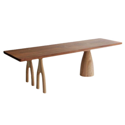 Industrial Style Dining Table Brown Rectangle Wooden Dining Table for Home Use Without Chairs Clearhalo ' dining_table' 'Dining Tables & Seating' 'Dining Tables' 'furn' 'furn_dining_table' 'Furniture' 'furniture_dining_table' 'Kitchen & Dining Furniture' 'kitchen&dining_furn' 'kitchen' 'kitchen_dining_table' 4343184