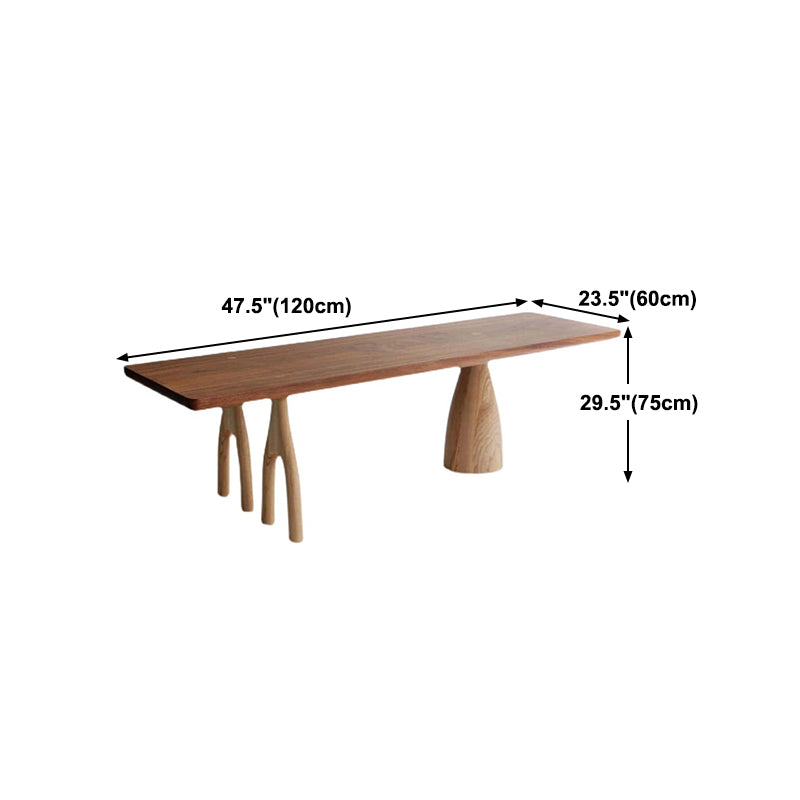 Industrial Style Dining Table Brown Rectangle Wooden Dining Table for Home Use Clearhalo ' dining_table' 'Dining Tables & Seating' 'Dining Tables' 'furn' 'furn_dining_table' 'Furniture' 'furniture_dining_table' 'Kitchen & Dining Furniture' 'kitchen&dining_furn' 'kitchen' 'kitchen_dining_table' 4343187