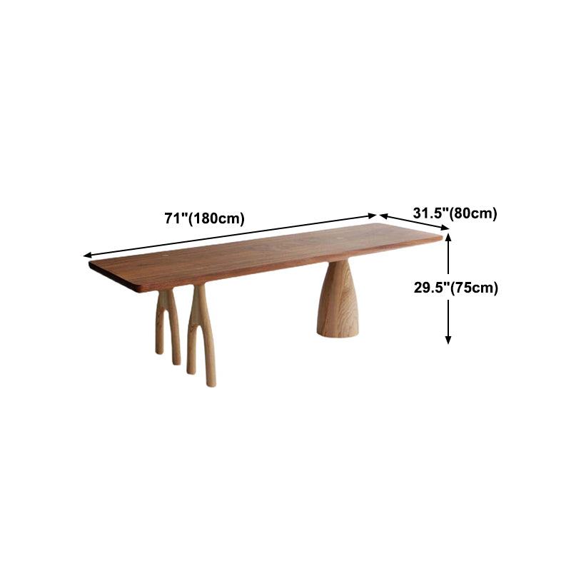 Industrial Style Dining Table Brown Rectangle Wooden Dining Table for Home Use Clearhalo ' dining_table' 'Dining Tables & Seating' 'Dining Tables' 'furn' 'furn_dining_table' 'Furniture' 'furniture_dining_table' 'Kitchen & Dining Furniture' 'kitchen&dining_furn' 'kitchen' 'kitchen_dining_table' 4343190