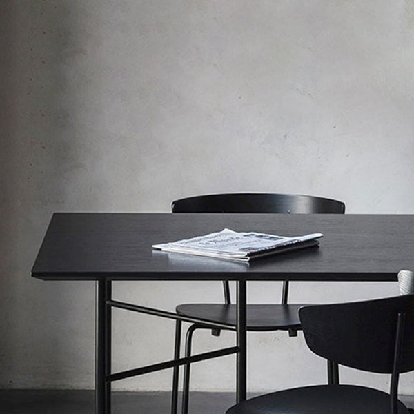 Industrial Style Dining Table Rectangle Solid Wood Black Dining Table with 4 Legs Clearhalo ' dining_table' 'Dining Tables & Seating' 'Dining Tables' 'furn' 'furn_dining_table' 'Furniture' 'furniture_dining_table' 'Kitchen & Dining Furniture' 'kitchen&dining_furn' 'kitchen' 'kitchen_dining_table' 4343201