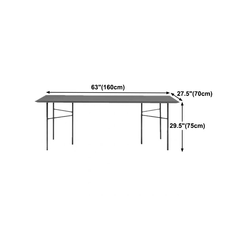 Industrial Style Dining Table Rectangle Solid Wood Black Dining Table with 4 Legs Clearhalo ' dining_table' 'Dining Tables & Seating' 'Dining Tables' 'furn' 'furn_dining_table' 'Furniture' 'furniture_dining_table' 'Kitchen & Dining Furniture' 'kitchen&dining_furn' 'kitchen' 'kitchen_dining_table' 4343204