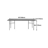 Industrial Style Dining Table Rectangle Solid Wood Black Dining Table with 4 Legs Clearhalo ' dining_table' 'Dining Tables & Seating' 'Dining Tables' 'furn' 'furn_dining_table' 'Furniture' 'furniture_dining_table' 'Kitchen & Dining Furniture' 'kitchen&dining_furn' 'kitchen' 'kitchen_dining_table' 4343204