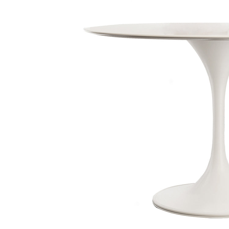 Contemporary Style Dinette Table Round Stone Furniture with Tulip Base Clearhalo ' dining_table' 'Dining Tables & Seating' 'Dining Tables' 'furn' 'furn_dining_table' 'Furniture' 'furniture_dining_table' 'Kitchen & Dining Furniture' 'kitchen&dining_furn' 'kitchen' 'kitchen_dining_table' 4343234