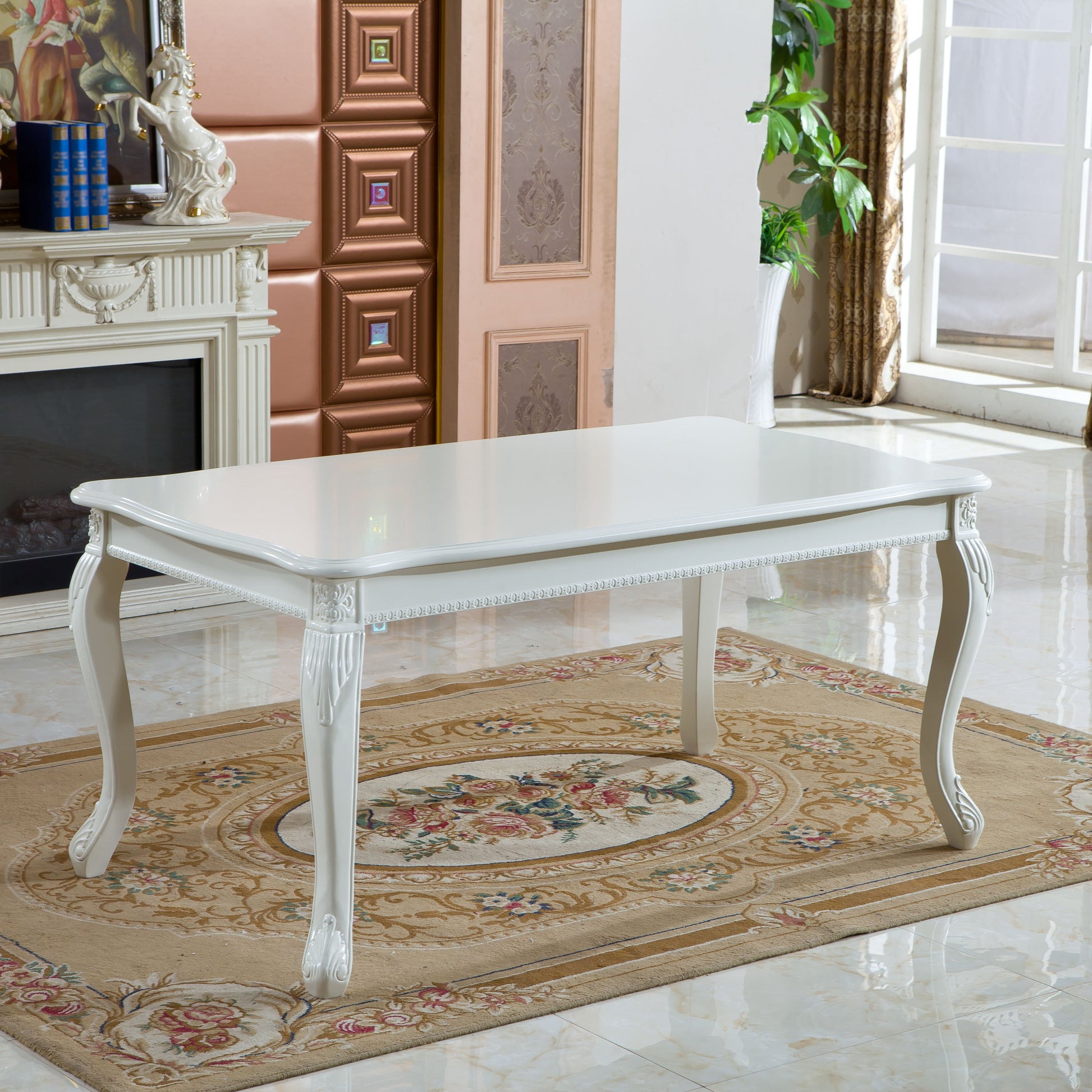 Mid-Century Modern Solid Wood Dining Table Rectangle Standard Dining Table for Kitchen White 51.2"L x 31.5"W x 29.5"H Without Chairs Clearhalo ' dining_table' 'Dining Tables & Seating' 'Dining Tables' 'furn' 'furn_dining_table' 'Furniture' 'furniture_dining_table' 'Kitchen & Dining Furniture' 'kitchen&dining_furn' 'kitchen' 'kitchen_dining_table' 4343245