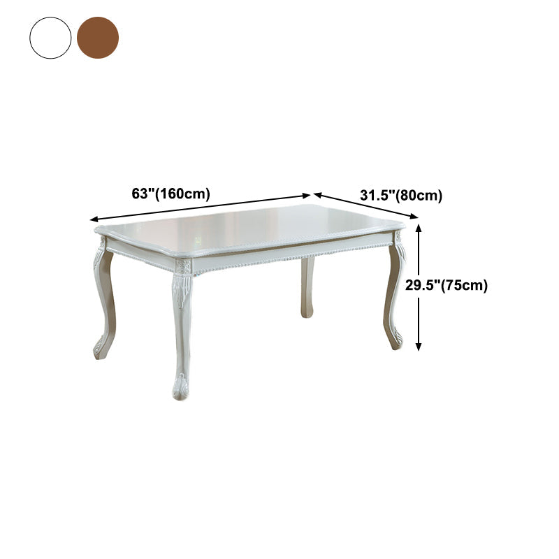 Mid-Century Modern Solid Wood Dining Table Rectangle Standard Dining Table for Kitchen Clearhalo ' dining_table' 'Dining Tables & Seating' 'Dining Tables' 'furn' 'furn_dining_table' 'Furniture' 'furniture_dining_table' 'Kitchen & Dining Furniture' 'kitchen&dining_furn' 'kitchen' 'kitchen_dining_table' 4343252