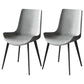 Contemporary Leather Dining Arm Chairs Solid Back Dining Side Chairs (Set of 2) Grey Clearhalo ' kitchen&dining_furn' 'Dining Chairs' 'Dining Tables & Seating' 'dining_chair' 'furn' 'furn_dining_chair' 'Furniture' 'furniture_dining_chair' 'Kitchen & Dining Furniture' 'kitchen' 4343256