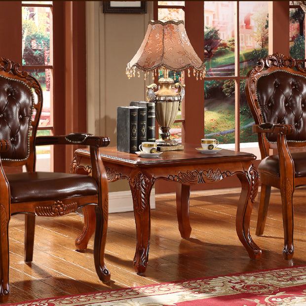 Upholstered Victorian Dining Armchairs Tufted Arm Chairs with Wood Legs (Set of 2) Clearhalo ' kitchen&dining_furn' 'Dining Chairs' 'Dining Tables & Seating' 'dining_chair' 'furn' 'furn_dining_chair' 'Furniture' 'furniture_dining_chair' 'Kitchen & Dining Furniture' 'kitchen' 4343319