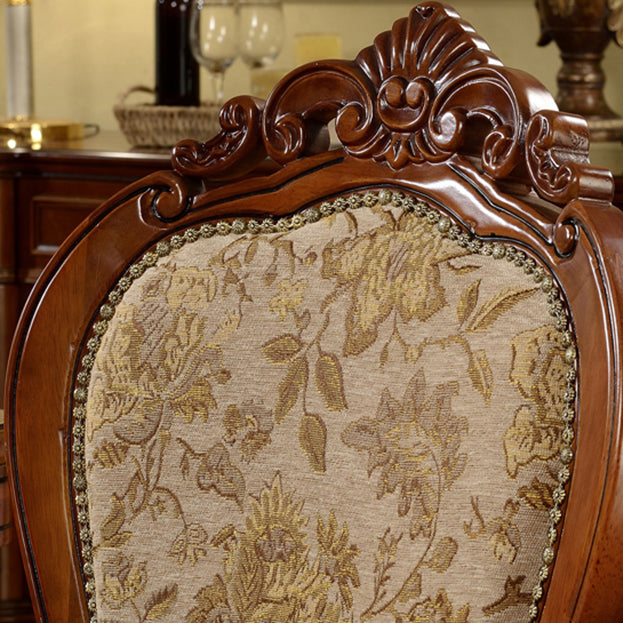 Upholstered Victorian Dining Armchairs Tufted Arm Chairs with Wood Legs (Set of 2) Clearhalo ' kitchen&dining_furn' 'Dining Chairs' 'Dining Tables & Seating' 'dining_chair' 'furn' 'furn_dining_chair' 'Furniture' 'furniture_dining_chair' 'Kitchen & Dining Furniture' 'kitchen' 4343324