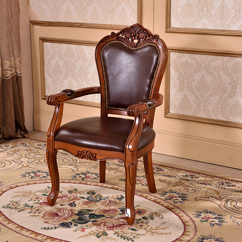 Scandinavian Style Ash Wood Chair Set Kitchen Open Back Dining Arm Chairs Brown 1 Piece Clearhalo ' kitchen&dining_furn' 'Dining Chairs' 'Dining Tables & Seating' 'dining_chair' 'furn' 'furn_dining_chair' 'Furniture' 'furniture_dining_chair' 'Kitchen & Dining Furniture' 'kitchen' 4343332