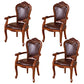 Scandinavian Style Ash Wood Chair Set Kitchen Open Back Dining Arm Chairs Brown 4 Piece Set Clearhalo ' kitchen&dining_furn' 'Dining Chairs' 'Dining Tables & Seating' 'dining_chair' 'furn' 'furn_dining_chair' 'Furniture' 'furniture_dining_chair' 'Kitchen & Dining Furniture' 'kitchen' 4343337