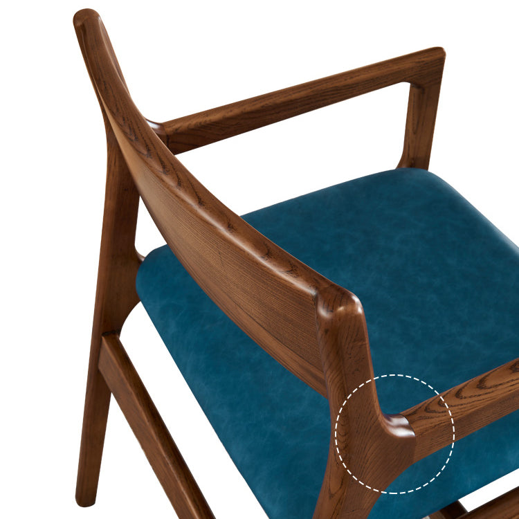 Traditional Style Ash Wood Chair Kitchen Dining Room Open Back Arm Chairs Clearhalo ' kitchen&dining_furn' 'Dining Chairs' 'Dining Tables & Seating' 'dining_chair' 'furn' 'furn_dining_chair' 'Furniture' 'furniture_dining_chair' 'Kitchen & Dining Furniture' 'kitchen' 4343358