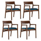 Traditional Style Ash Wood Chair Kitchen Dining Room Open Back Arm Chairs Blue 4 Piece Set Clearhalo ' kitchen&dining_furn' 'Dining Chairs' 'Dining Tables & Seating' 'dining_chair' 'furn' 'furn_dining_chair' 'Furniture' 'furniture_dining_chair' 'Kitchen & Dining Furniture' 'kitchen' 4343362