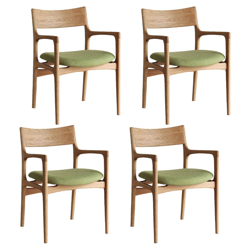 Traditional Style Ash Wood Chair Kitchen Dining Room Open Back Arm Chairs Light Green 4 Piece Set Clearhalo ' kitchen&dining_furn' 'Dining Chairs' 'Dining Tables & Seating' 'dining_chair' 'furn' 'furn_dining_chair' 'Furniture' 'furniture_dining_chair' 'Kitchen & Dining Furniture' 'kitchen' 4343371