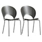 Industrial Style Metal Chairs Dining Room Open Back Side Chair (Set of 2) Gloss Black Clearhalo ' kitchen&dining_furn' 'Dining Chairs' 'Dining Tables & Seating' 'dining_chair' 'furn' 'furn_dining_chair' 'Furniture' 'furniture_dining_chair' 'Kitchen & Dining Furniture' 'kitchen' 4343379