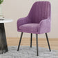 Scandinavian Style Upholstered Arm Dining Chair Solid Back Single Dining Chair for Home Purple Black Clearhalo ' kitchen&dining_furn' 'Dining Chairs' 'Dining Tables & Seating' 'dining_chair' 'furn' 'furn_dining_chair' 'Furniture' 'furniture_dining_chair' 'Kitchen & Dining Furniture' 'kitchen' 4343416