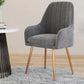 Scandinavian Style Upholstered Arm Dining Chair Solid Back Single Dining Chair for Home Grey Brass Gold Clearhalo ' kitchen&dining_furn' 'Dining Chairs' 'Dining Tables & Seating' 'dining_chair' 'furn' 'furn_dining_chair' 'Furniture' 'furniture_dining_chair' 'Kitchen & Dining Furniture' 'kitchen' 4343420