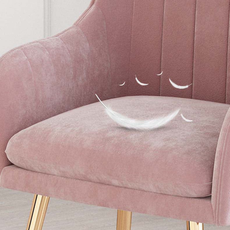 Scandinavian Style Upholstered Arm Dining Chair Solid Back Single Dining Chair for Home Clearhalo ' kitchen&dining_furn' 'Dining Chairs' 'Dining Tables & Seating' 'dining_chair' 'furn' 'furn_dining_chair' 'Furniture' 'furniture_dining_chair' 'Kitchen & Dining Furniture' 'kitchen' 4343421