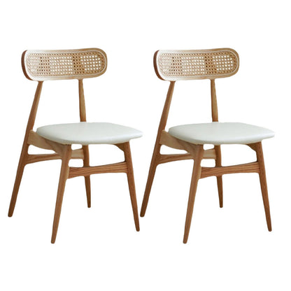 Traditional Style Wood Dining Chair Kitchen Open Back Armless Dining Side Chair (Set of 2) White Clearhalo ' kitchen&dining_furn' 'Dining Chairs' 'Dining Tables & Seating' 'dining_chair' 'furn' 'furn_dining_chair' 'Furniture' 'furniture_dining_chair' 'Kitchen & Dining Furniture' 'kitchen' 4343433