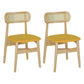 Traditional Style Wood Dining Chair Kitchen Open Back Armless Dining Side Chair (Set of 2) Yellow Clearhalo ' kitchen&dining_furn' 'Dining Chairs' 'Dining Tables & Seating' 'dining_chair' 'furn' 'furn_dining_chair' 'Furniture' 'furniture_dining_chair' 'Kitchen & Dining Furniture' 'kitchen' 4343434
