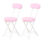 Industrial Open Upholstered Side Chair Matte Finish Folding Dining Chair Pink 2 Piece Set Clearhalo ' kitchen&dining_furn' 'Dining Chairs' 'Dining Tables & Seating' 'dining_chair' 'furn' 'furn_dining_chair' 'Furniture' 'furniture_dining_chair' 'Kitchen & Dining Furniture' 'kitchen' 4343459