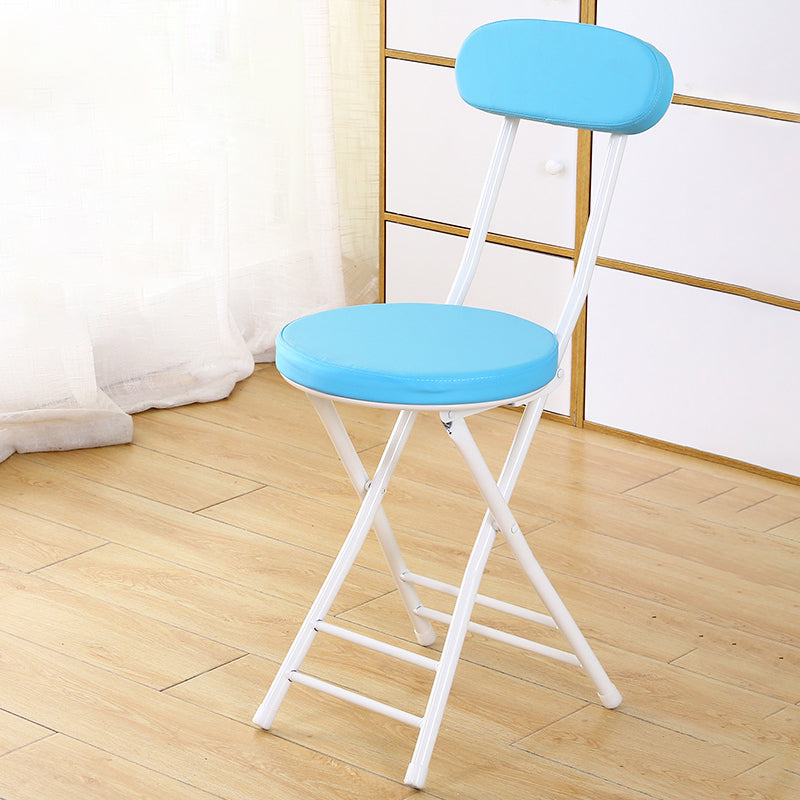 Industrial Open Upholstered Side Chair Matte Finish Folding Dining Chair Blue 1 Piece Clearhalo ' kitchen&dining_furn' 'Dining Chairs' 'Dining Tables & Seating' 'dining_chair' 'furn' 'furn_dining_chair' 'Furniture' 'furniture_dining_chair' 'Kitchen & Dining Furniture' 'kitchen' 4343476