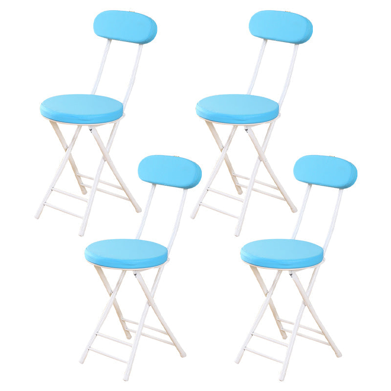 Industrial Open Upholstered Side Chair Matte Finish Folding Dining Chair Blue 4 Piece Set Clearhalo ' kitchen&dining_furn' 'Dining Chairs' 'Dining Tables & Seating' 'dining_chair' 'furn' 'furn_dining_chair' 'Furniture' 'furniture_dining_chair' 'Kitchen & Dining Furniture' 'kitchen' 4343478