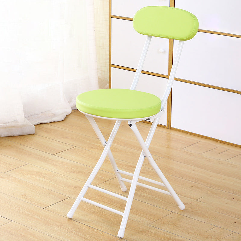 Industrial Open Upholstered Side Chair Matte Finish Folding Dining Chair Lemon Green 1 Piece Clearhalo ' kitchen&dining_furn' 'Dining Chairs' 'Dining Tables & Seating' 'dining_chair' 'furn' 'furn_dining_chair' 'Furniture' 'furniture_dining_chair' 'Kitchen & Dining Furniture' 'kitchen' 4343482