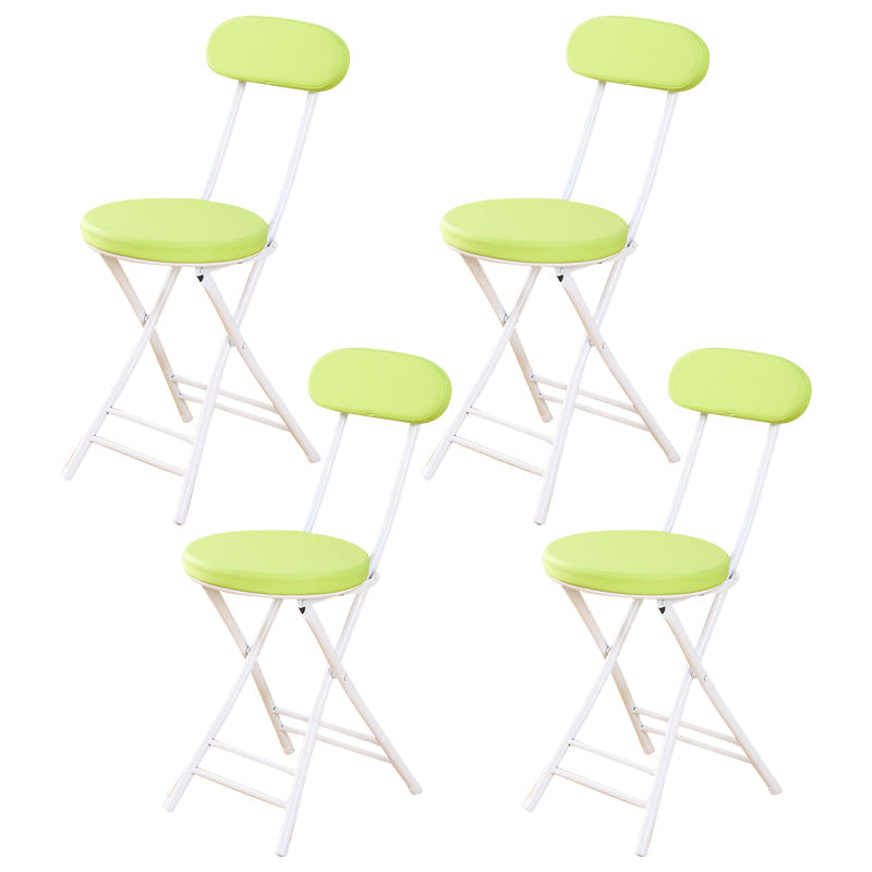 Industrial Open Upholstered Side Chair Matte Finish Folding Dining Chair Lemon Green 4 Piece Set Clearhalo ' kitchen&dining_furn' 'Dining Chairs' 'Dining Tables & Seating' 'dining_chair' 'furn' 'furn_dining_chair' 'Furniture' 'furniture_dining_chair' 'Kitchen & Dining Furniture' 'kitchen' 4343484