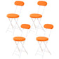 Industrial Open Upholstered Side Chair Matte Finish Folding Dining Chair Orange 4 Piece Set Clearhalo ' kitchen&dining_furn' 'Dining Chairs' 'Dining Tables & Seating' 'dining_chair' 'furn' 'furn_dining_chair' 'Furniture' 'furniture_dining_chair' 'Kitchen & Dining Furniture' 'kitchen' 4343490