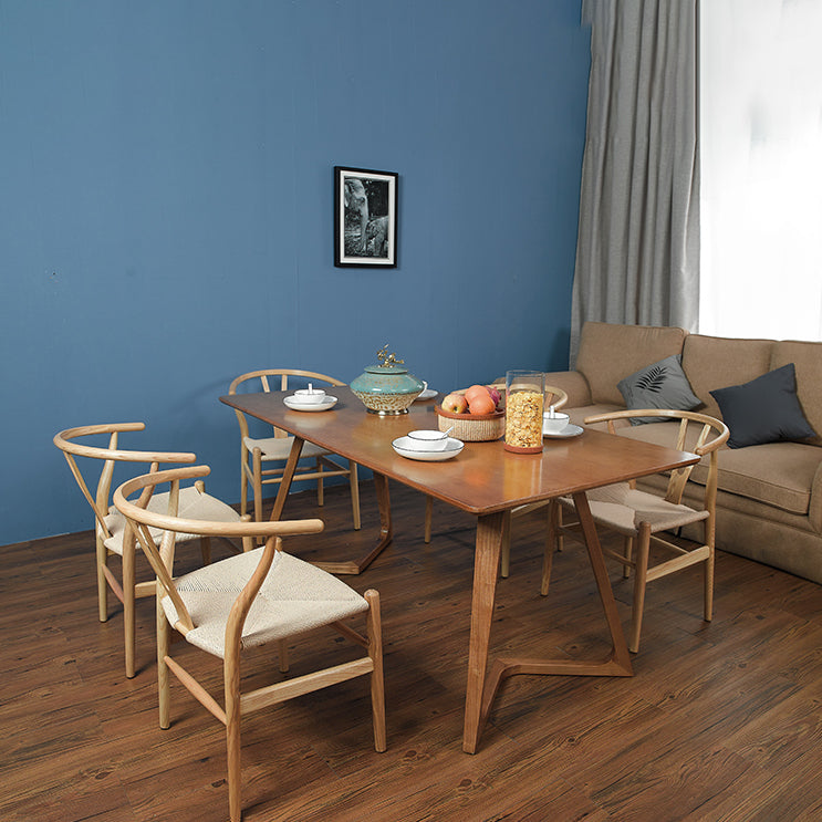 Scandinavian Dining Side Chair Natural Wishbone Dining Side Chair for Home Use Clearhalo ' kitchen&dining_furn' 'Dining Chairs' 'Dining Tables & Seating' 'dining_chair' 'furn' 'furn_dining_chair' 'Furniture' 'furniture_dining_chair' 'Kitchen & Dining Furniture' 'kitchen' 4343494